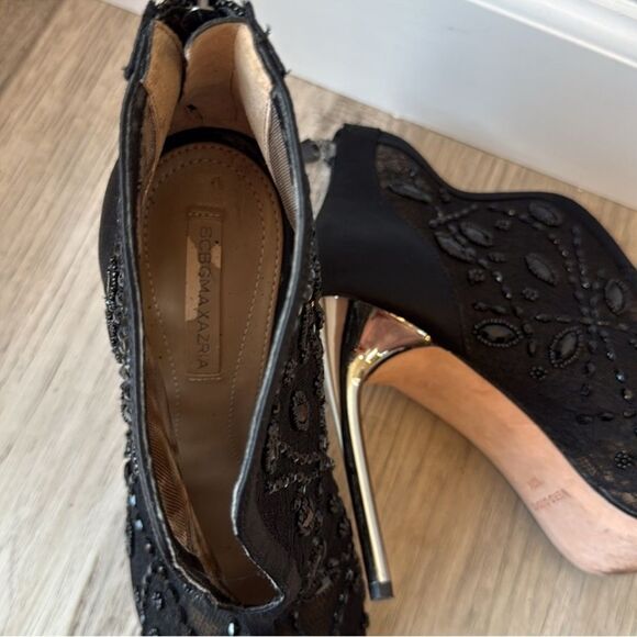 BCBMAXAZRIA 10 Deedie Lace Mesh Peep Toe Booties Stilettos - Picture 6 of 8